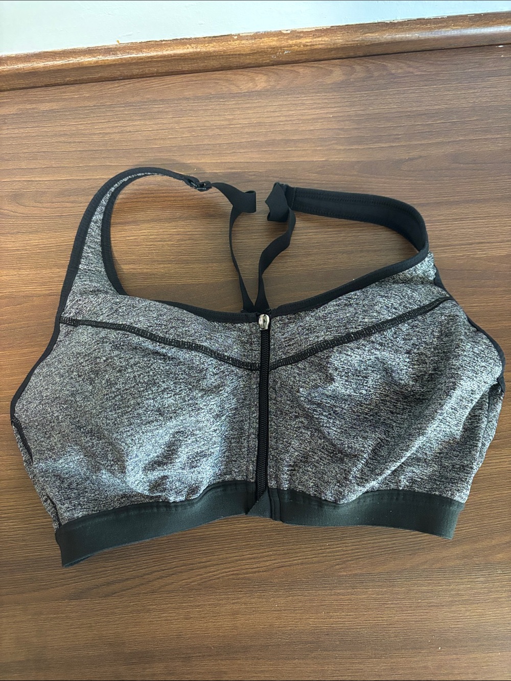 Victoria's Secret Gray Front-Zip Sports Bra